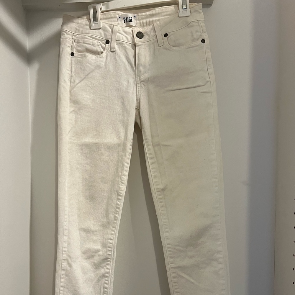 Paige white slim jeans size 25